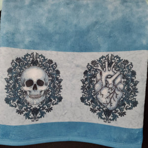 gothic home decor - gothic decor -  Skull & Heart Hand Towel - High Quality Bathroom Decor from DARKOTHICA® Shop now at DARKOTHICA®Skulls/Skeletons