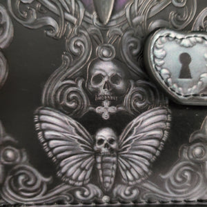 gothic home decor, gothic decor, goth decor, Poe Raven Skull Wallet, darkothica