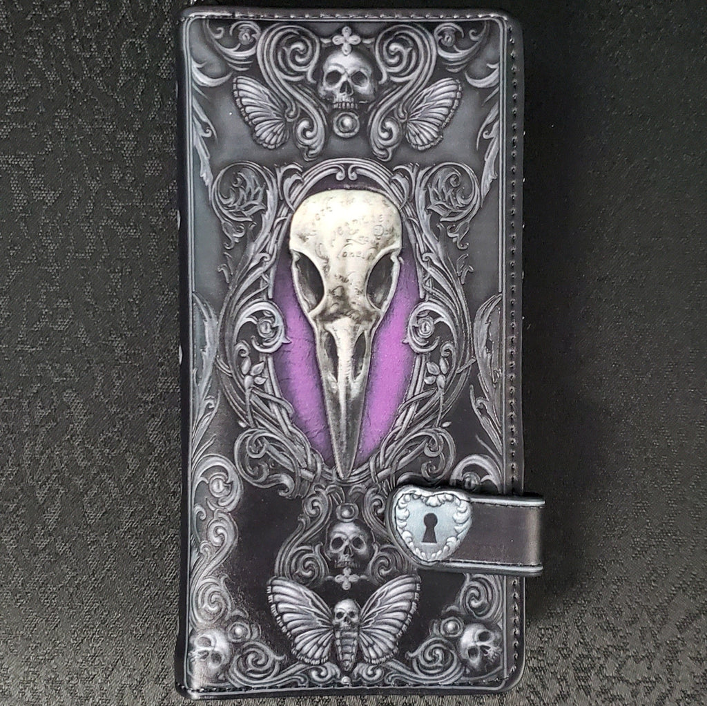 gothic home decor - gothic decor -  Poe Raven Skull Wallet - High Quality wallet from DARKOTHICA® Shop now at DARKOTHICA®RETAILONLY, Skulls/Skeletons
