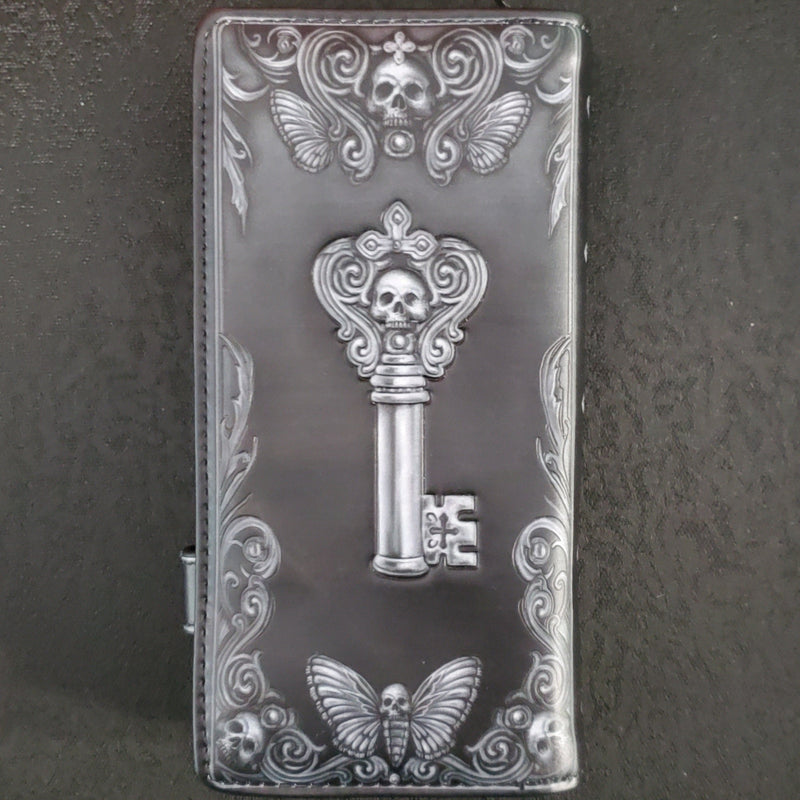 gothic home decor, gothic decor, goth decor, Poe Raven Skull Wallet, darkothica