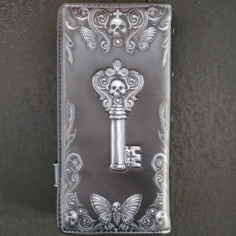 gothic home decor - gothic decor -  Poe Raven Skull Wallet - High Quality wallet from DARKOTHICA® Shop now at DARKOTHICA®RETAILONLY, Skulls/Skeletons