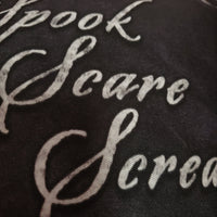 gothic home decor - gothic decor -  Spook Scare Scream Pillow- 14" x 14" - Suede - High Quality Pillow from DARKOTHICA® Shop now at DARKOTHICA®bedding