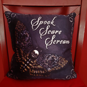 Pillow, bedding, gothic home decor, gothic decor, goth decor, Spook Scare Scream Pillow, darkothica