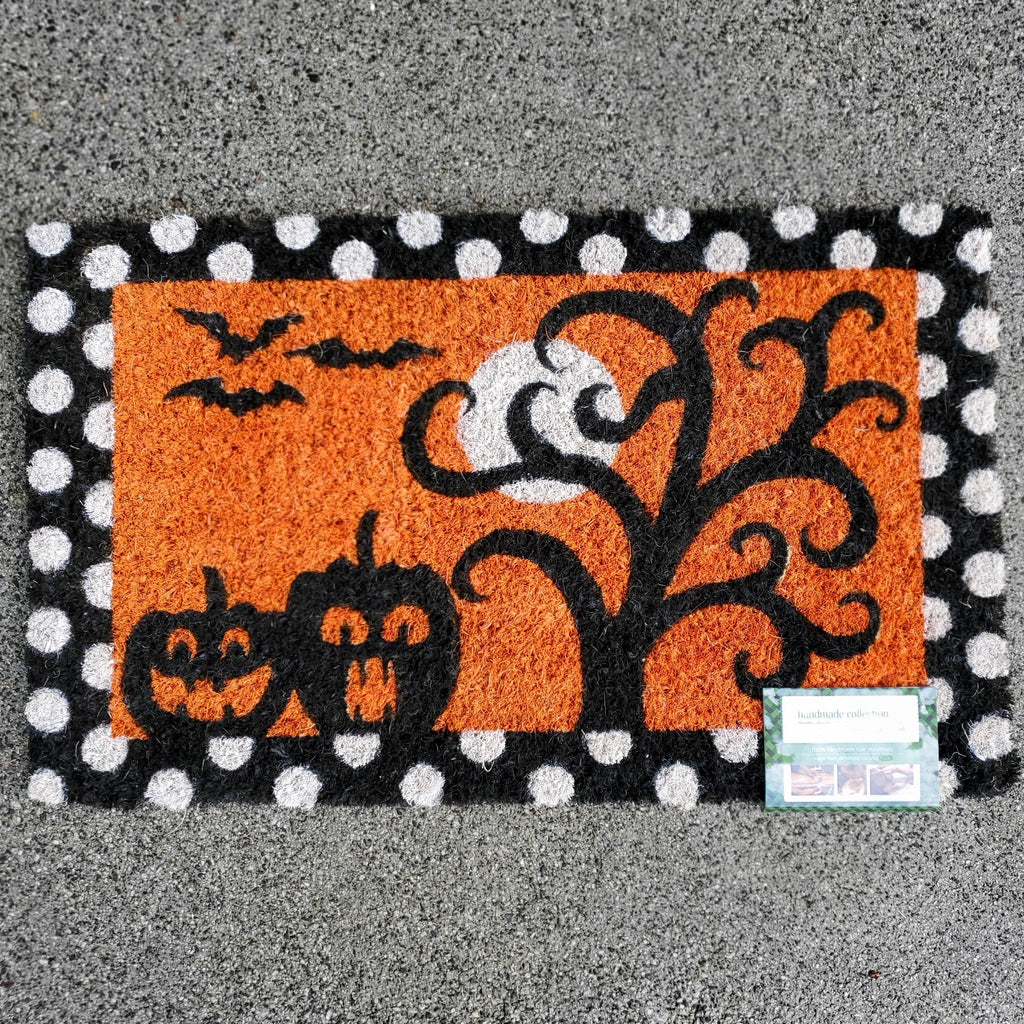 Doormats, Bats, Halloween, RETAILONLY, gothic home decor, gothic decor, goth decor, Jack o’lanterns & Bats Doormat, darkothica