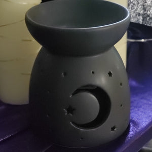 gothic home decor - gothic decor -  Crescent Moon Wax Burner - High Quality Tabletop & Statuary from DARKOTHICA® Shop now at DARKOTHICA®RETAILONLY