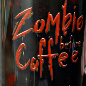 coffee mug, Horror, Zombies, gothic home decor, gothic decor, goth decor, Zombie Before Coffee Mug, darkothica