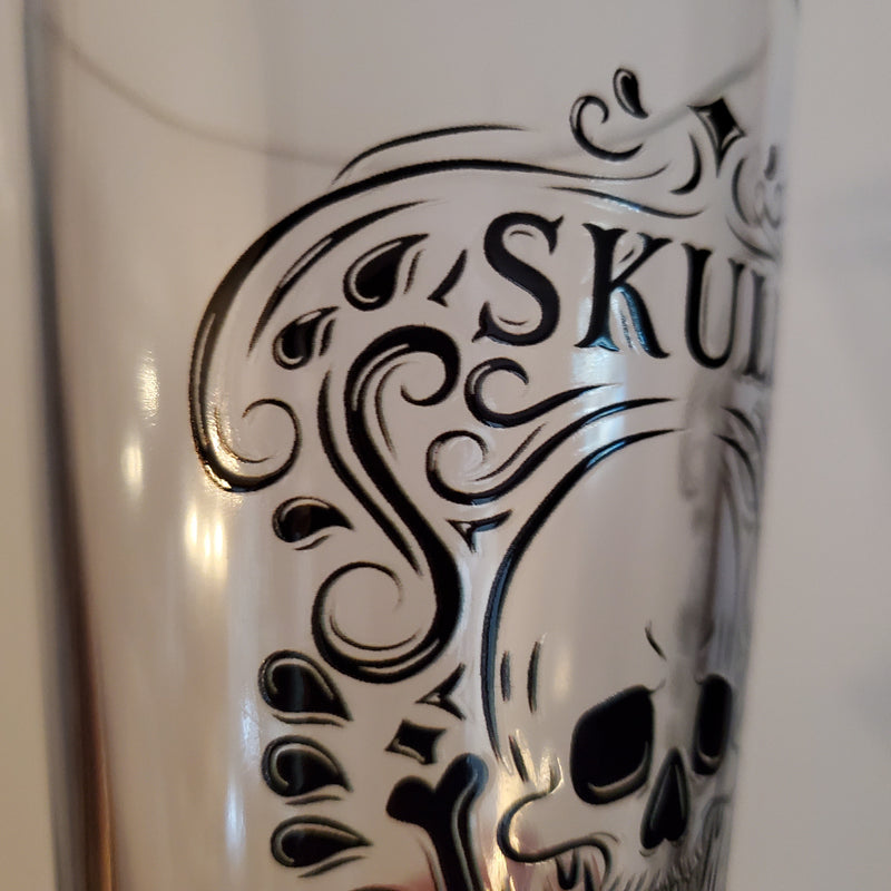 Kitchen, Skulls/Skeletons, gothic home decor, gothic decor, goth decor, Skull Spirits Pint Glass, darkothica