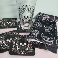 Coasters, Skulls/Skeletons, gothic home decor, gothic decor, goth decor, Skull Coasters, darkothica