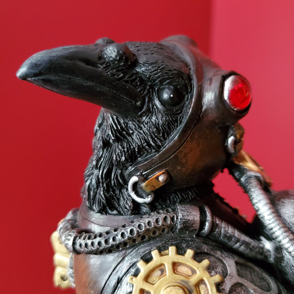 Tabletop & Statuary, RETAILONLY, Steampunk, gothic home decor, gothic decor, goth decor, PRE-ORDER - Steampunk Raven, darkothica