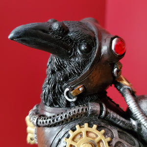 gothic home decor - gothic decor -  Steampunk Raven - High Quality Tabletop & Statuary from DARKOTHICA® Shop now at DARKOTHICA®RETAILONLY, Steampunk