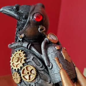 Tabletop & Statuary, RETAILONLY, Steampunk, gothic home decor, gothic decor, goth decor, PRE-ORDER - Steampunk Raven, darkothica