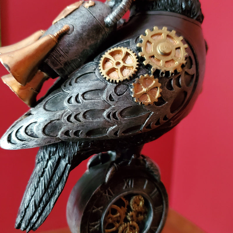 Tabletop & Statuary, RETAILONLY, Steampunk, gothic home decor, gothic decor, goth decor, Steampunk Raven, darkothica