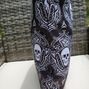 gothic home decor - gothic decor -  Outdoor Skull Pillow-Black & White-16" x 16" - High Quality Pillow from DARKOTHICA® Shop now at DARKOTHICA®bedding, Skulls/Skeletons