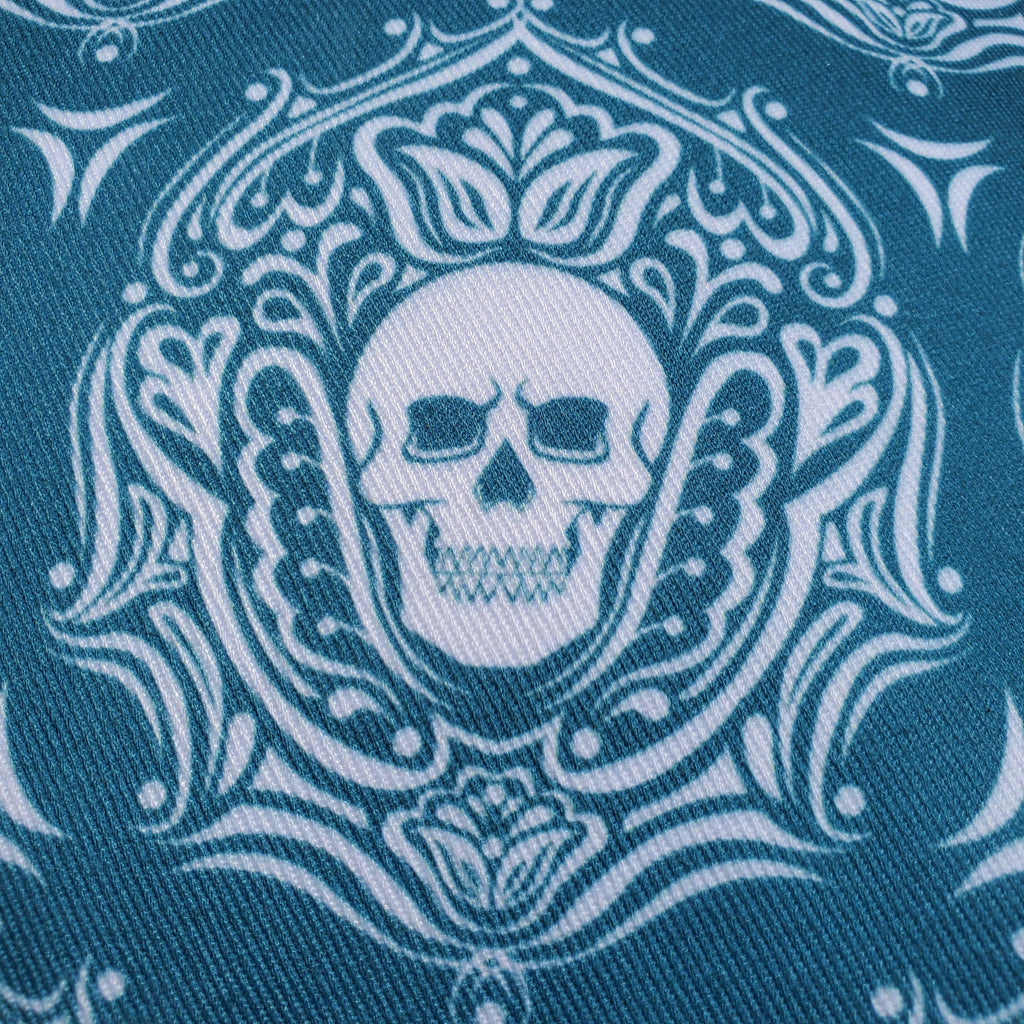 Pillow, bedding, Skulls/Skeletons, gothic home decor, gothic decor, goth decor, Outdoor Skull Pillow-Blue, darkothica