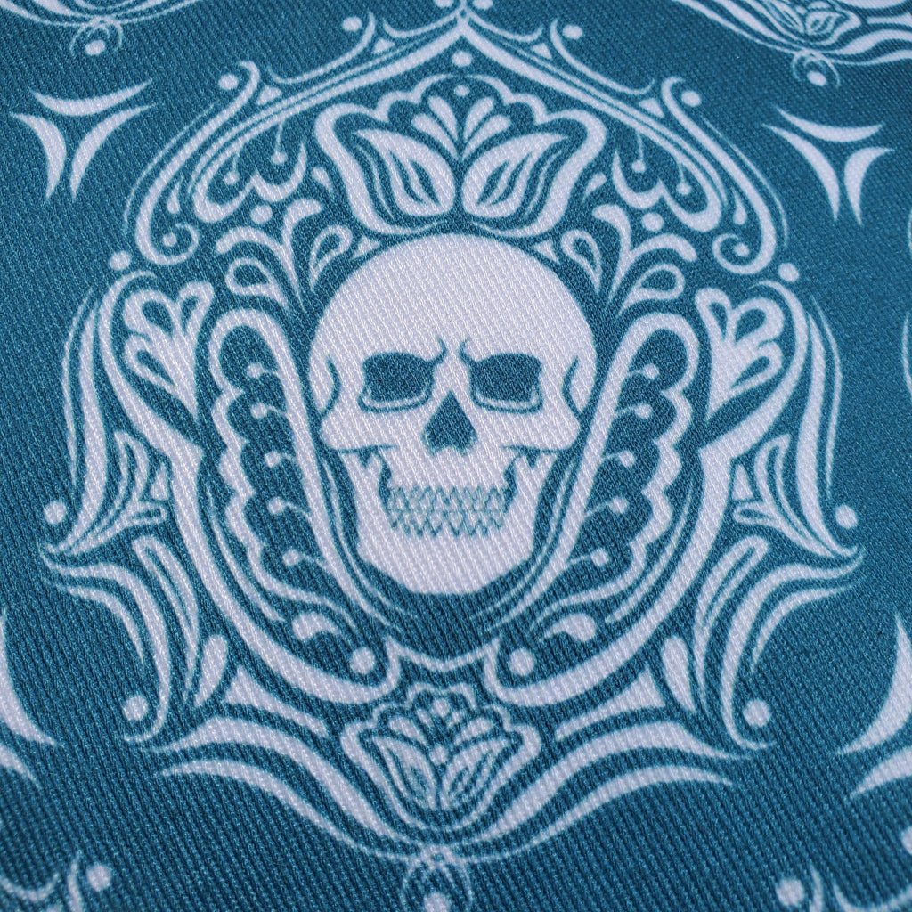 Pillow, bedding, Skulls/Skeletons, gothic home decor, gothic decor, goth decor, Outdoor Skull Pillow-Blue, darkothica