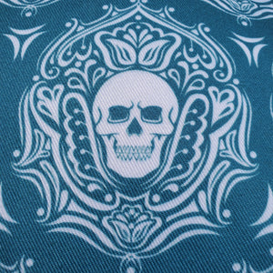 Pillow, bedding, Skulls/Skeletons, gothic home decor, gothic decor, goth decor, Outdoor Skull Pillow-Blue, darkothica