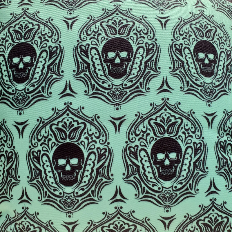 gothic home decor - gothic decor -  Outdoor Skull Pillow-Aqua-16" x 16" - High Quality Pillow from DARKOTHICA® Shop now at DARKOTHICA®bedding, Skulls/Skeletons