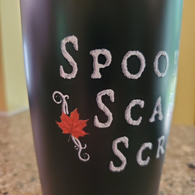 coffee mug, Horror, gothic home decor, gothic decor, goth decor, Spook Scare Scream Tumbler-Black, darkothica