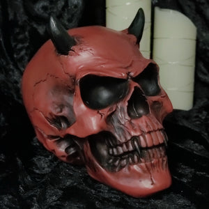 gothic home decor - gothic decor -  Demon Skull - High Quality Tabletop & Statuary from DARKOTHICA® Shop now at DARKOTHICA®Occult, RETAILONLY, Skulls/Skeletons