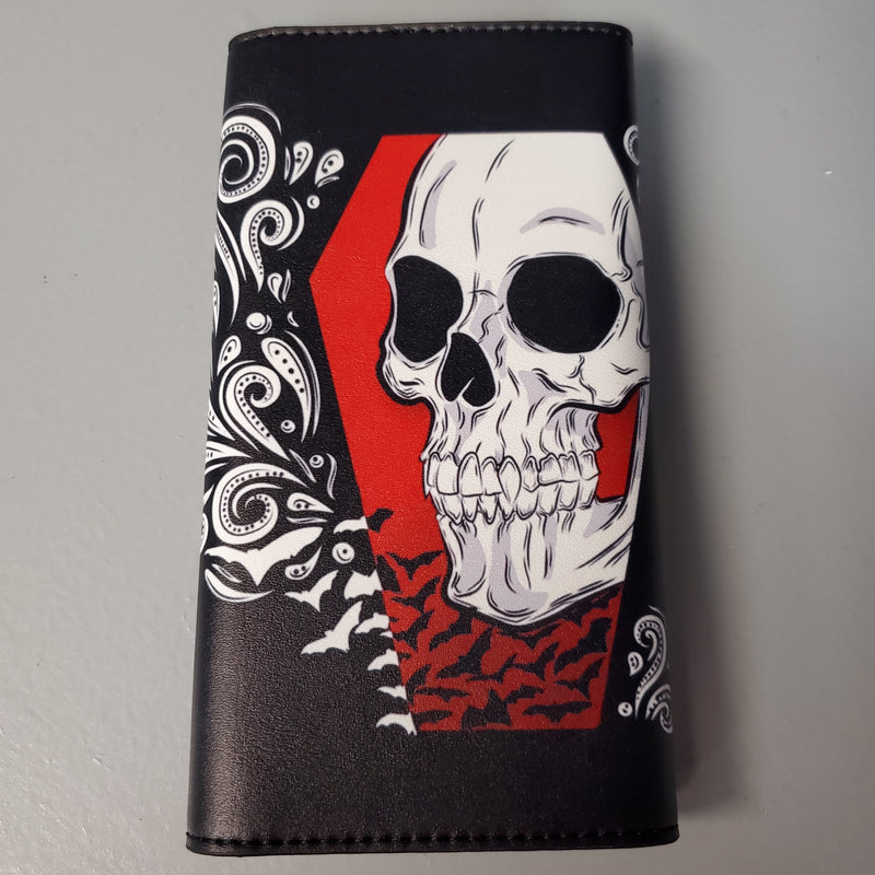 wallet, Bats, Skulls/Skeletons, Vampires, gothic home decor, gothic decor, goth decor, Vampire Skull Coffin Wallet, darkothica