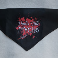 Pet Supplies, Barkothica, cats, dogs, horror, gothic home decor, gothic decor, goth decor, Dad's Little Psycho Bandana Collar, darkothica