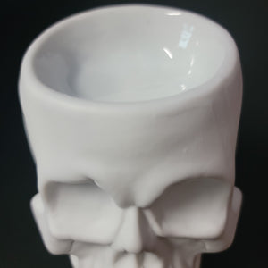 gothic home decor - gothic decor -  White Skull Wax Burner - High Quality Tabletop & Statuary from DARKOTHICA® Shop now at DARKOTHICA®RETAILONLY, Skulls/Skeletons