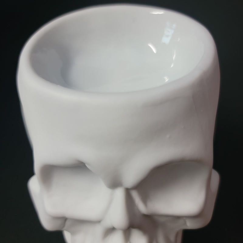 Tabletop & Statuary, RETAILONLY, Skulls/Skeletons, gothic home decor, gothic decor, goth decor, White Skull Wax Burner, darkothica