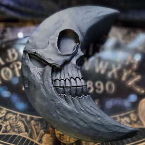gothic home decor - gothic decor -  Crescent Moon Skull Box-Black - High Quality Tabletop & Statuary from DARKOTHICA® Shop now at DARKOTHICA®RETAILONLY, Skulls/Skeletons