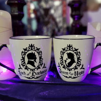 Mugs, Occult, RETAILONLY, gothic home decor, gothic decor, goth decor, Lord & Queen Mug Set, darkothica