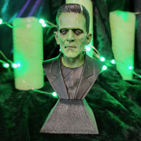 Tabletop & Statuary, Horror, RETAILONLY, gothic home decor, gothic decor, goth decor, Frankenstein Mini Bust - Monster, darkothica