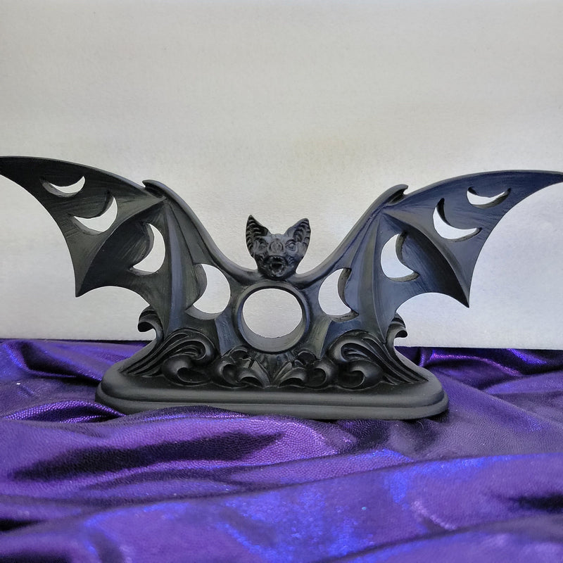 Candle Holders, Bats, RETAILONLY, gothic home decor, gothic decor, goth decor, Bat Lunar Tealight Candle Holder, darkothica