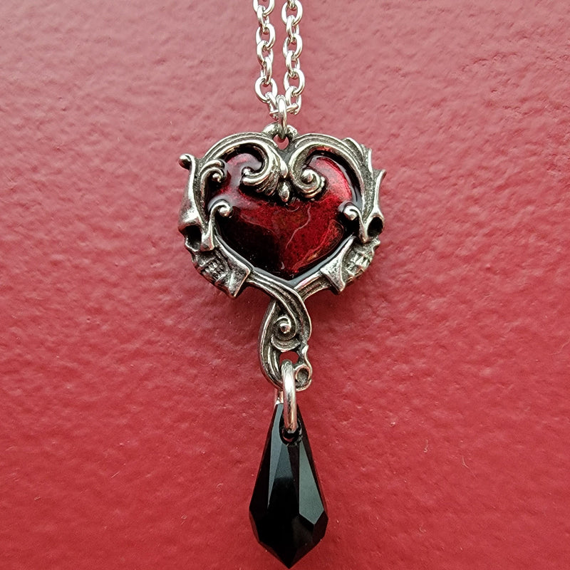 ALCHEMY GOTHIC - CRYSTAL HEART NECKLACE