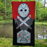 Towel, Horror, gothic home decor, gothic decor, goth decor, Friday the 13th Beach Towel, darkothica