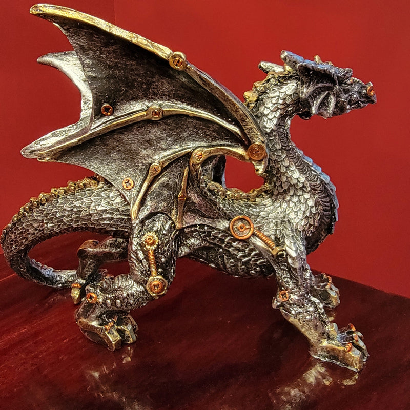 Tabletop & Statuary, Dragons, RETAILONLY, Steampunk, gothic home decor, gothic decor, goth decor, Steampunk Dragon, darkothica