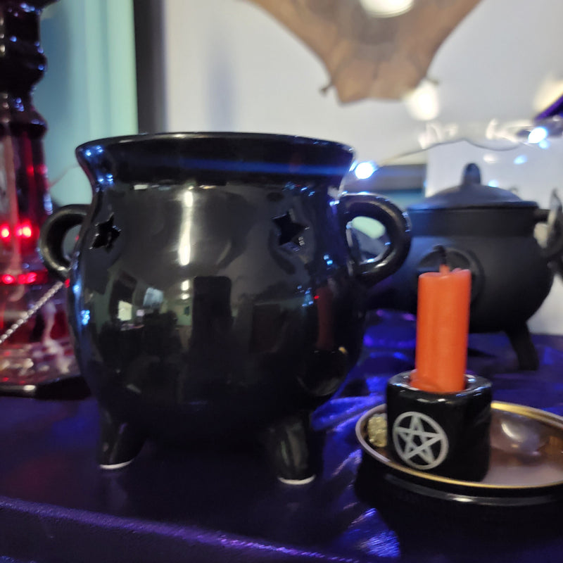 Candle Holders, Occult, RETAILONLY, gothic home decor, gothic decor, goth decor, Cauldron Oil or Wax Burner, darkothica