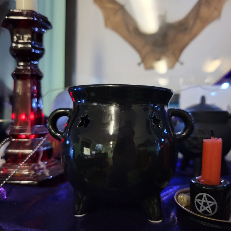 gothic home decor, gothic decor, goth decor, Cauldron Oil or Wax Burner, darkothica