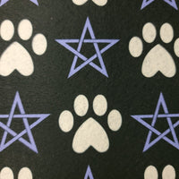 gothic home decor - gothic decor -  Pentagram & Paw Food Mat - Periwinkle Purple - High Quality Pet Bowl Mats from DARKOTHICA® Shop now at DARKOTHICA®Barkothica, cats