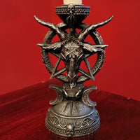 Candle Holders, Occult, RETAILONLY, gothic home decor, gothic decor, goth decor, Baphomet Candle Holder, darkothica