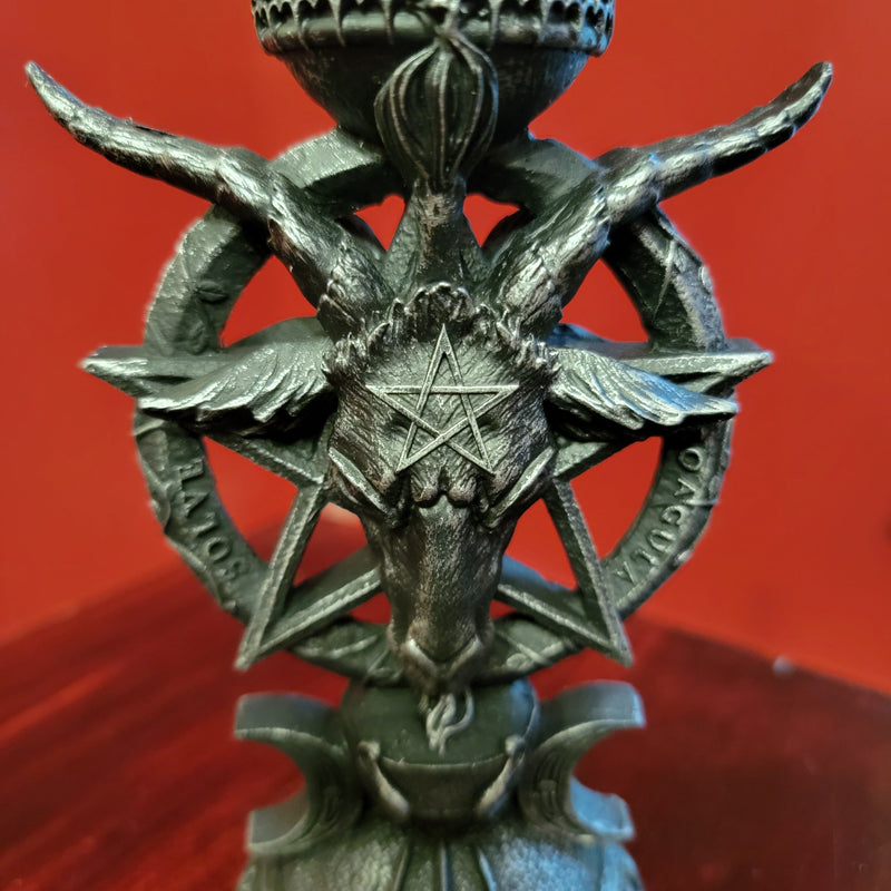 Candle Holders, Occult, RETAILONLY, gothic home decor, gothic decor, goth decor, Baphomet Candle Holder, darkothica