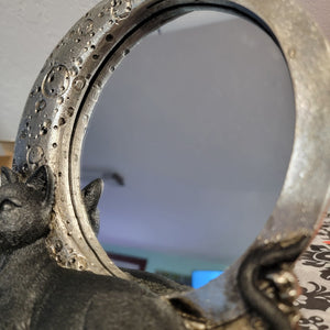 gothic home decor - gothic decor -  Black Cat & Moon Mirror - High Quality Tabletop & Statuary from DARKOTHICA® Shop now at DARKOTHICA®RETAILONLY