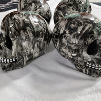 Tabletop & Statuary, RETAILONLY, Skulls/Skeletons, gothic home decor, gothic decor, goth decor, DEFECT-DISCOUNT-Screaming Souls Skull, darkothica