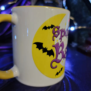 Mugs, bat, Bats, gothic home decor, gothic decor, goth decor, Spoiled Bat Color Accent Mugs-Yellow, darkothica