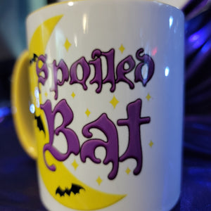 gothic home decor - gothic decor -  Spoiled Bat Color Accent Mugs-Yellow - High Quality Mugs from DARKOTHICA® Shop now at DARKOTHICA®bat, Bats