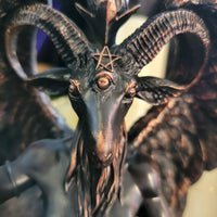 Tabletop & Statuary, Occult, RETAILONLY, gothic home decor, gothic decor, goth decor, Sitting Baphomet Statue, darkothica