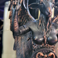 Tabletop & Statuary, Occult, RETAILONLY, gothic home decor, gothic decor, goth decor, Sitting Baphomet Statue, darkothica