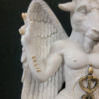 Tabletop & Statuary, Occult, RETAILONLY, gothic home decor, gothic decor, goth decor, White Baphomet Statue, darkothica