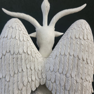 Tabletop & Statuary, Occult, RETAILONLY, gothic home decor, gothic decor, goth decor, White Baphomet Statue, darkothica