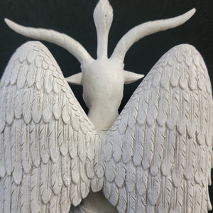 gothic home decor - gothic decor -  White Baphomet Statue - High Quality Tabletop & Statuary from DARKOTHICA® Shop now at DARKOTHICA®Occult, RETAILONLY