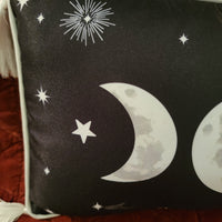 Pillow, bedding, Occult, RETAILONLY, gothic home decor, gothic decor, goth decor, Small Triple Moon Throw Pillow, darkothica