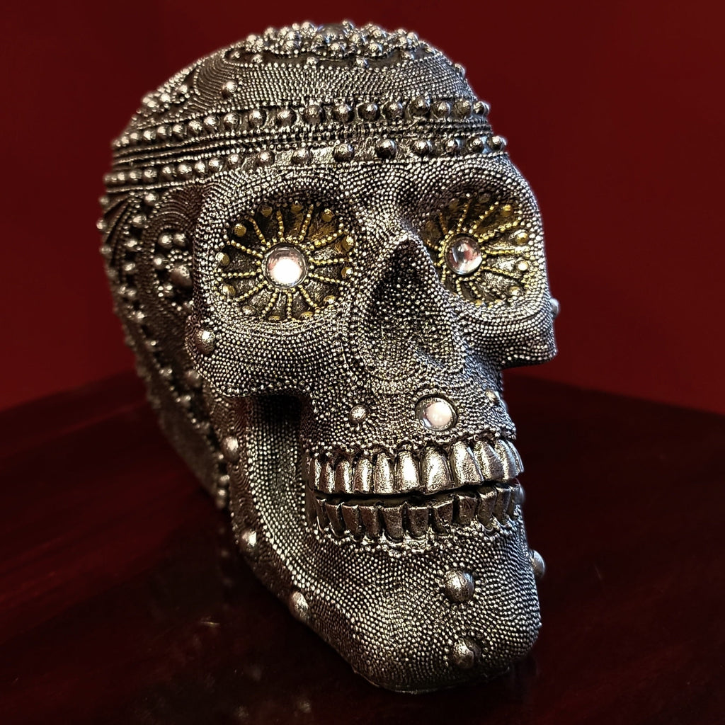 gothic home decor - gothic decor -  Ornate Beaded Skull - High Quality skull from DARKOTHICA® Shop now at DARKOTHICA®RETAILONLY, Skulls/Skeletons